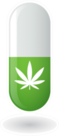 Illustration Of An Isolated Pill With A Marijuana Icon Sticker