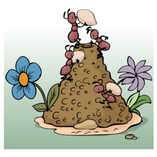 Illustration Of Ant Hill Sticker