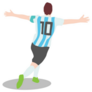Illustration Of Argentina Professional Soccer Sticker