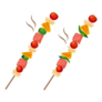 Illustration Of Barbecue Sticks Sticker