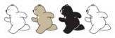 Illustration Of Bears Running, Marathon Cute Sticker