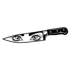 Illustration Of Beautiful Eye Blade Vintage Sticker