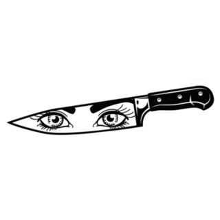 Illustration Of Beautiful Eye Blade Vintage Sticker