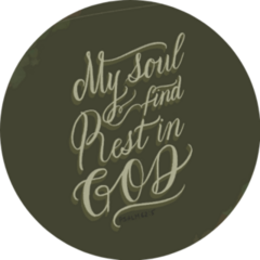 Illustration Of Bible Lettering My Soul Find Rest In God Sticker
