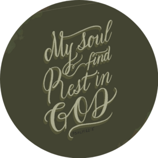 Illustration Of Bible Lettering My Soul Find Rest In God Sticker