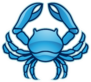 Illustration Of Blue Glossy Crab Sticker