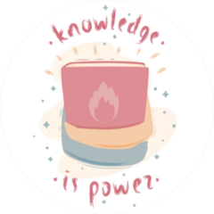 Illustration Of Book In Hands knowledge Is Power Sticker
