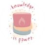 Illustration Of Book In Hands knowledge Is Power Sticker