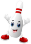 Illustration Of Bowling Pin Cartoon Sticker