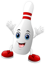 Illustration Of Bowling Pin Cartoon Sticker