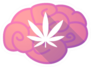 Illustration Of Brain With A Marijuana Leaf Sticker
