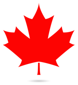 Illustration Of Canada Red Leaf Icon Design Sticker