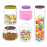 Illustration Of Candies In Fancy Jars Sticker