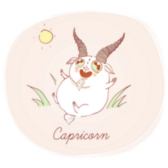 Illustration Of Capricorn As A Cute Goat Sticker