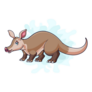 Illustration Of Cartoon Funny Aardvark Sticker