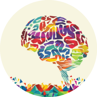 illustration Of Colourful Brain Splash Sticker