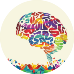 illustration Of Colourful Brain Splash Sticker