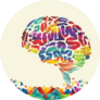illustration Of Colourful Brain Splash Sticker