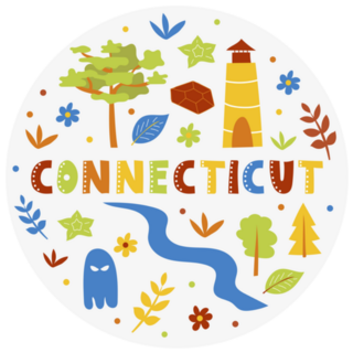 Illustration Of Connecticut Symbols Sticker
