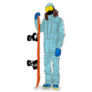 Illustration Of Cool Guy And His Snowboard Sticker