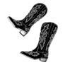 Illustration Of Cowgirl Boots Sticker