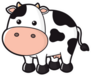 Illustration Of Cute Cow Cartoon Sticker