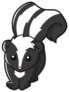Illustration Of Cute Skunk Sticker
