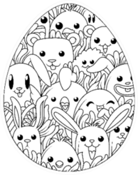 Illustration Of Easter Egg Cute Cartoon Elements Sticker