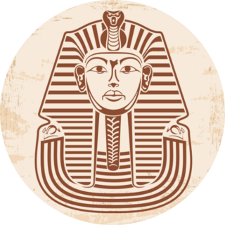 Illustration Of Egyptian Pharaohs Mask Sticker