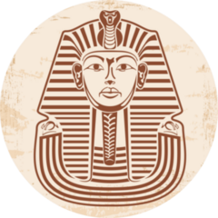 Illustration Of Egyptian Pharaohs Mask Sticker