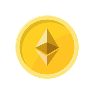 Illustration of Ethereum Coin Sticker