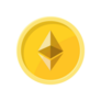 Illustration of Ethereum Coin Sticker