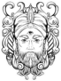 Illustration Of Fortune Teller With Three Eyes Headdress Sticker