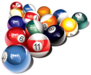 Illustration of Glossy Billiard Balls Set Sticker
