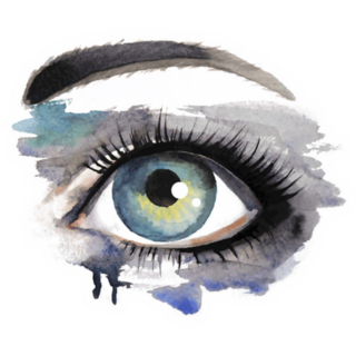 Illustration Of Grunge Beautiful Female Eye Sticker