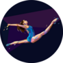 Illustration Of Gymnast Girl Jumping Sticker