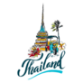 Illustration Of Hand Drawn Thailand Lettering Sticker
