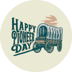 Illustration Of Happy Pioneers Day Hand Drawn Sticker