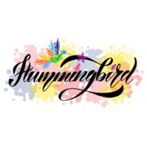 Illustration Of Hummingbird Text Sticker