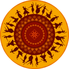 Illustration Of Indian Classical Dancers Sticker