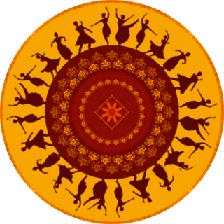 Illustration Of Indian Classical Dancers Sticker