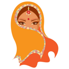 Illustration Of Indian Woman Sticker