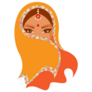 Illustration Of Indian Woman Sticker