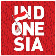 Illustration Of Indonesia Red And White Sticker
