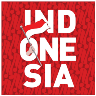 Illustration Of Indonesia Red And White Sticker