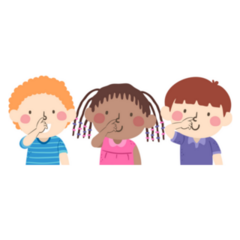 Illustration Of Kids Touching Their Noses Sticker