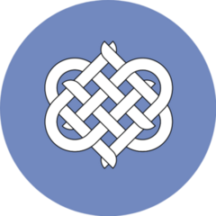 Illustration Of Knot On Light Blue Sticker