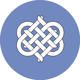 Illustration Of Knot On Light Blue Sticker