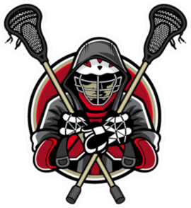 Illustration Of Lacrosse Player Wearing Helmets And Hoods Sticker