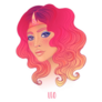 Illustration Of Leo Girl Hair On Fire Sticker 